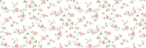 Cute Twitter Header with Pink Flowers and Green Leaves