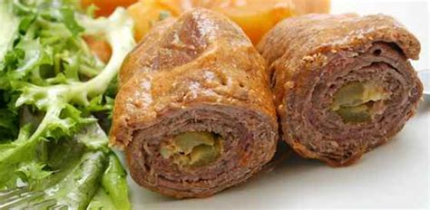 Beef Rouladen with Brunoise Vegetables