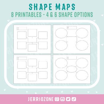 Bubble Graphic Organizer | Visual Diagram | Shape Maps Templates by JerriOzone