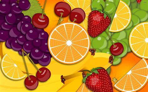 Computer Fruit Vector Wallpaper Fruit Wallpaper