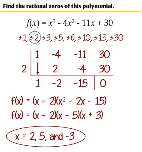 Rational Root Theorem Worksheet - Printable Kids Entertainment