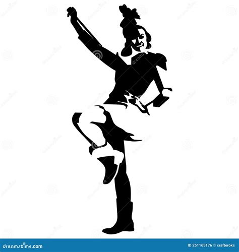 Majorette With Baton Illustration | CartoonDealer.com #133625222