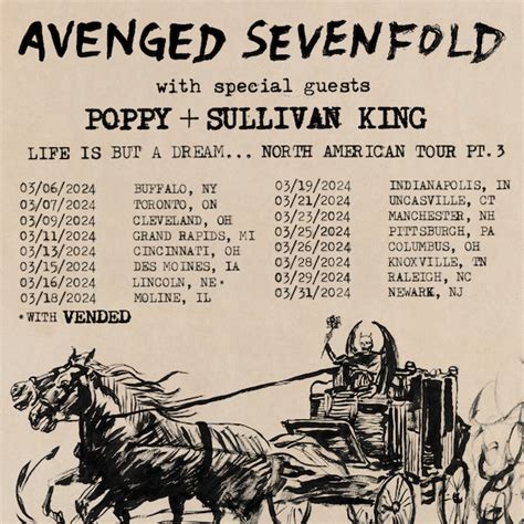 Avenged Sevenfold Tour Dates 2024 Schedule - Livia Queenie