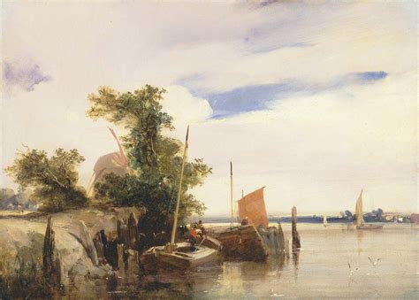 River Pontoon by Richard Parkes Bonington as Art Print | CANVASTAR