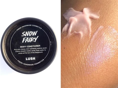 Lush Snow Fairy Body Conditioner Review, Swatches