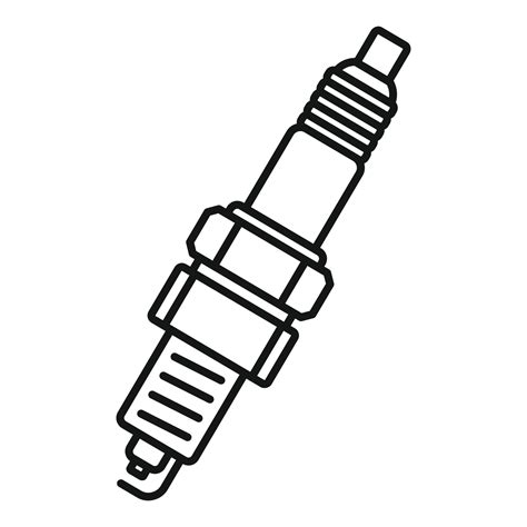 Car spark plug icon, outline style 14623286 Vector Art at Vecteezy