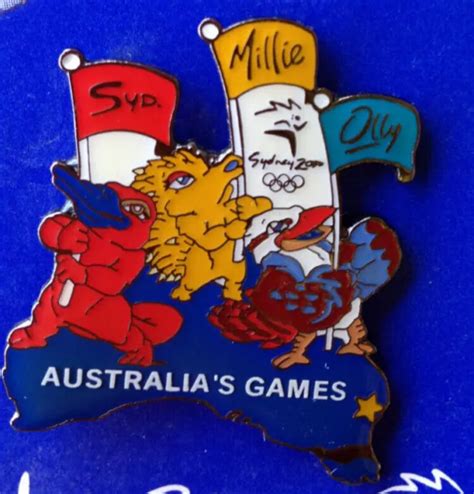 SYDNEY 2000 OLYMPIC GAMES MASCOTS MILLIE SYD OLLIE Australia's Games PIN BADGE EUR 9,60 ...