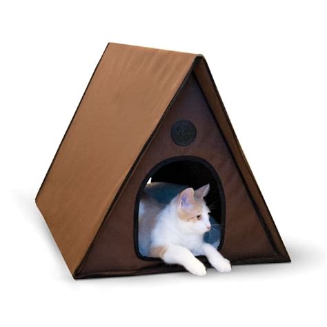 K&H Outdoor Heated Multi-Cat A-Frame Shelter, 35"x20.5"