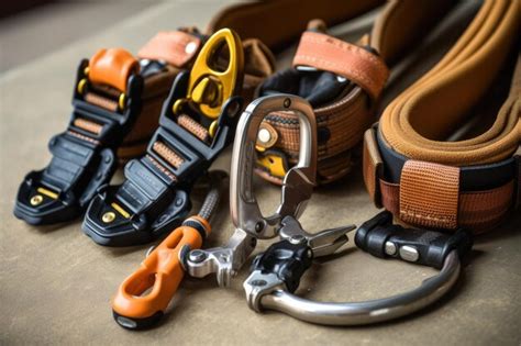 Premium AI Image | rock climbing tools and equipment professional advertising photography