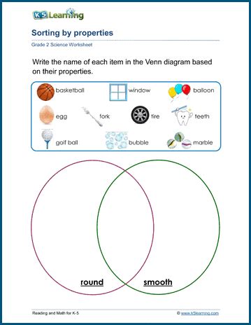 Sorting Properties with Venn Diagrams Worksheets | K5 Learning