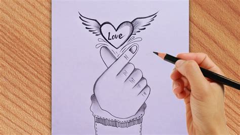 Simple Pencil Drawings Of Hearts