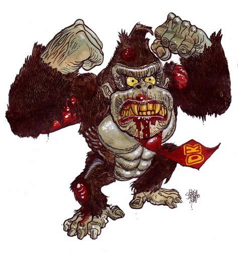 Zombie Art : Donkey Kong Zombie! - Zombie Art by Rob Sacchetto | Zombie art, Zombie cartoon ...