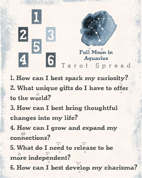 Full Moon in Aquarius Tarot Spread | Apollo Tarot Blog