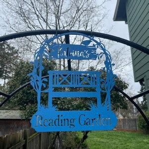 Customized Secret Garden Sign, Metal Hanging Personalized Memorial Sign ...