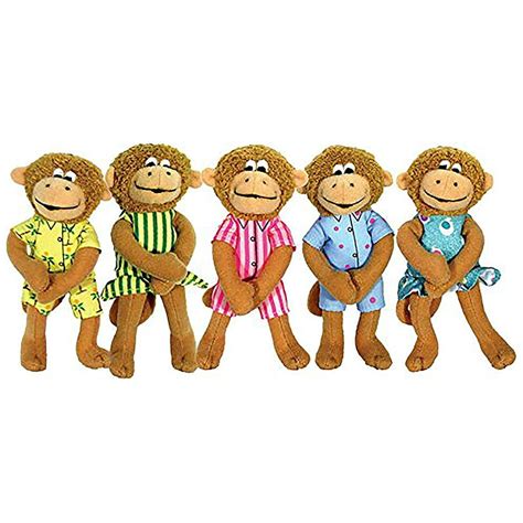 Five Playful Monkeys Finger Puppets for a Fun Memorable Storytime for Kids - Walmart.com ...