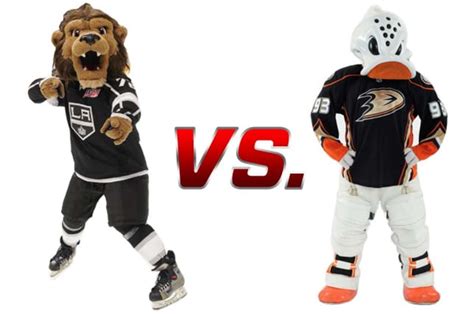 Los Angeles Kings vs. Anaheim Ducks: Mascot Showdown! - The Hockey News