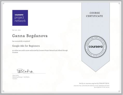 My review on Coursera Google Ads for Beginners course