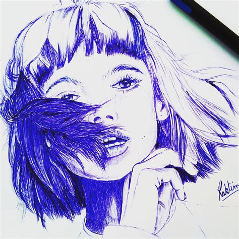 My first ballpoint pen human face portrait : r/drawing