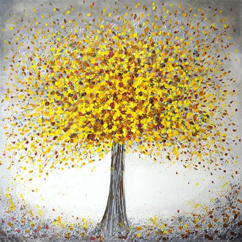 Jubilant Yellow Tree Painting by Amanda Dagg | Saatchi Art