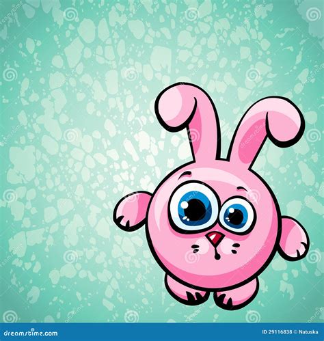 Cartoon pink bunny. stock illustration. Illustration of cartoon - 29116838