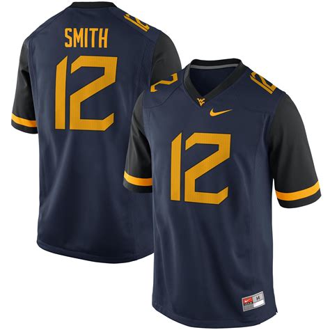 Nike Geno Smith West Virginia Mountaineers Navy Alumni Football Game Jersey