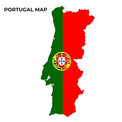 Premium Vector | Portugal National Flag Map Design Illustration Of ...