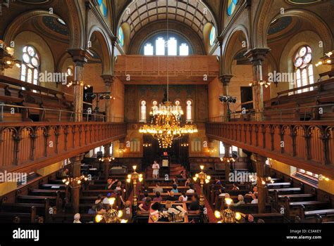 Inside Eldridge Street Synagogue, the fist Jewish Synagogue created by Eastern Europeans in the ...