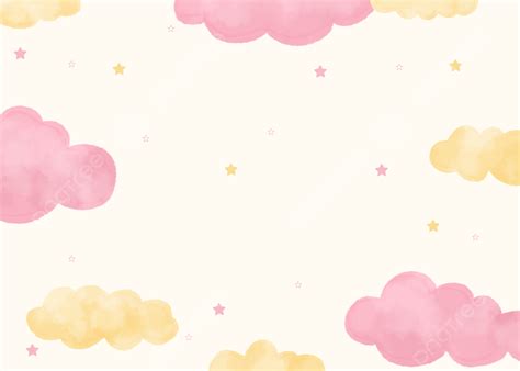 Pink Yellow Clouds Cute Baby Background, Wallpaper, Pink, Clouds ...