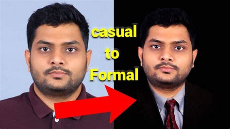 Create a Formal Photo! | Blazer, Suit or Coat | Passport Size | Photoshop Tutorial - YouTube