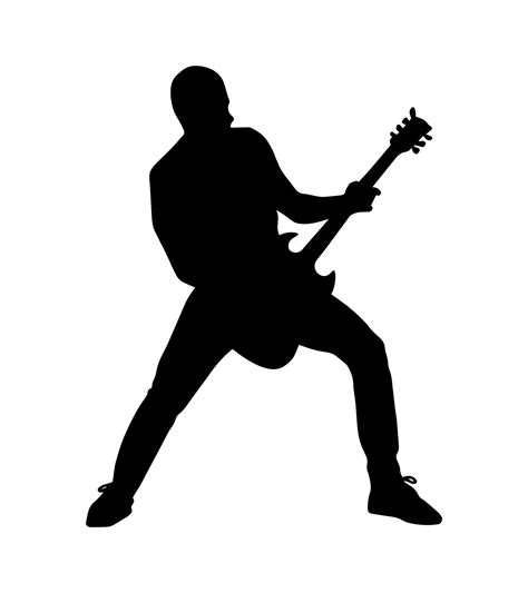 Electric Guitar Player Silhouette