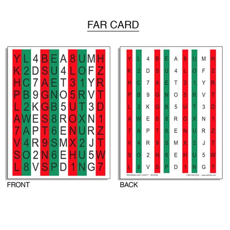 Red/Green Hart Chart™ Accommodative Rock Chart Set, Accommodation: Bernell Corporation