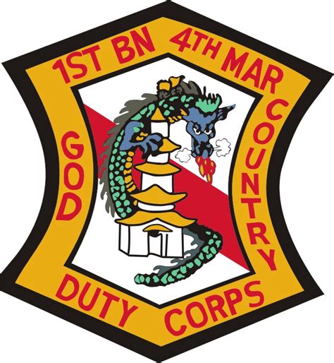 1st Battalion 4th Marines Decal Sticker