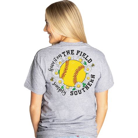 Simply Southern Women's Daisy Softball Short-Sleeve Graphic T-shirt | Academy