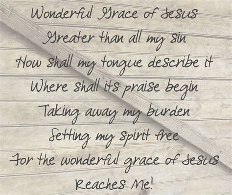 Wonderful Grace of Jesus - A Sunday Song - Hymns and Verses