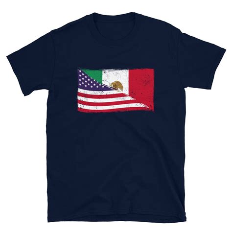 Mexican American T-shirt Mexican Flag Gift American Flag - Etsy