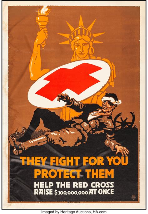 World War I Propaganda (American National Red Cross, c.1917) | Lot ...