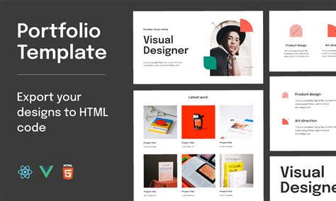 Portfolio template - Edit and export HTML (Community) | Figma