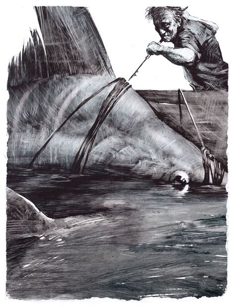 E.Hemingway "The Old Man and the Sea" Illustrations on Behance | Sea illustration, Old men, Sea ...