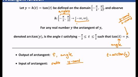 Screencast 4.3.4 Properties of the arctangent function - YouTube