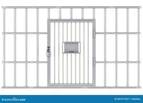 Cage, Prison Cell With A Brain Inside, 3D Rendering Royalty-Free Stock ...