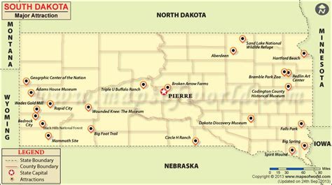 Places to Visit in South Dakota, South Dakota Attractions Map | South dakota, South dakota ...