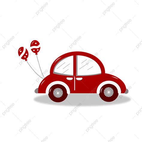 Ha PNG Transparent, The Red Car Has A Balloon, Red, Car, Balloon PNG Image For Free Download