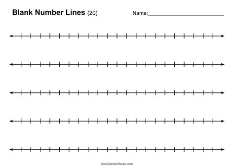 Blank Number Line To 20