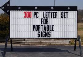 Flex/pvc letter set for S-Series Fiberglass Roadside Signs | Marquee sign letters, Outdoor signs ...