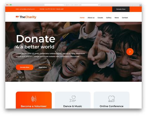 The Charity - Non-Profit Organization Website HTML Template - DesignHooks