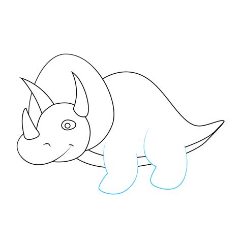 How to Draw A Triceratops Step by Step