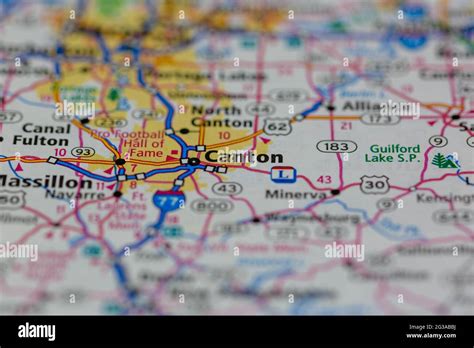 Canton Ohio USA shown on a Geography map or Road map Stock Photo - Alamy