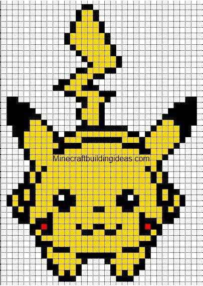 Picachu | Arte píxeles minecraft, Dibujos en cuadricula, Animales punto ...