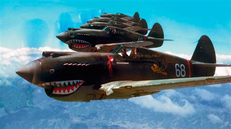 P40 Warhawk. The Flying Tigers over China, 1942 3rd Squadron Hell’s Angels, Flying Tigers over ...