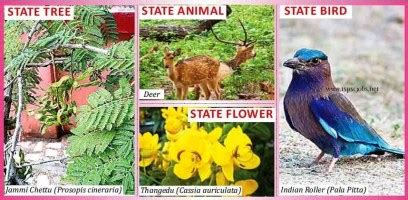 List of Telangana State Symbols - Animal,Flower,Tree,Bird